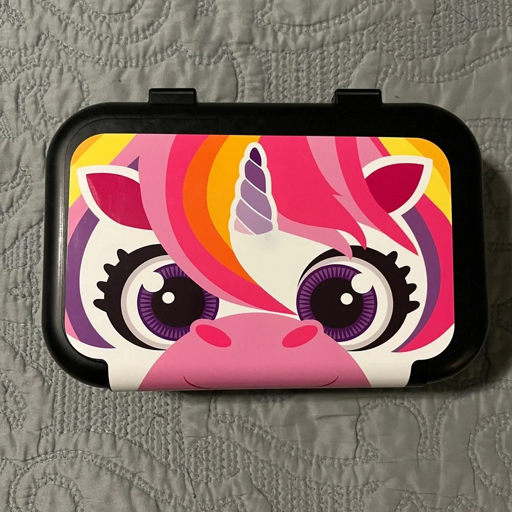 Zipit Colorful Unicorn Plastic Pencil/Storage Box
